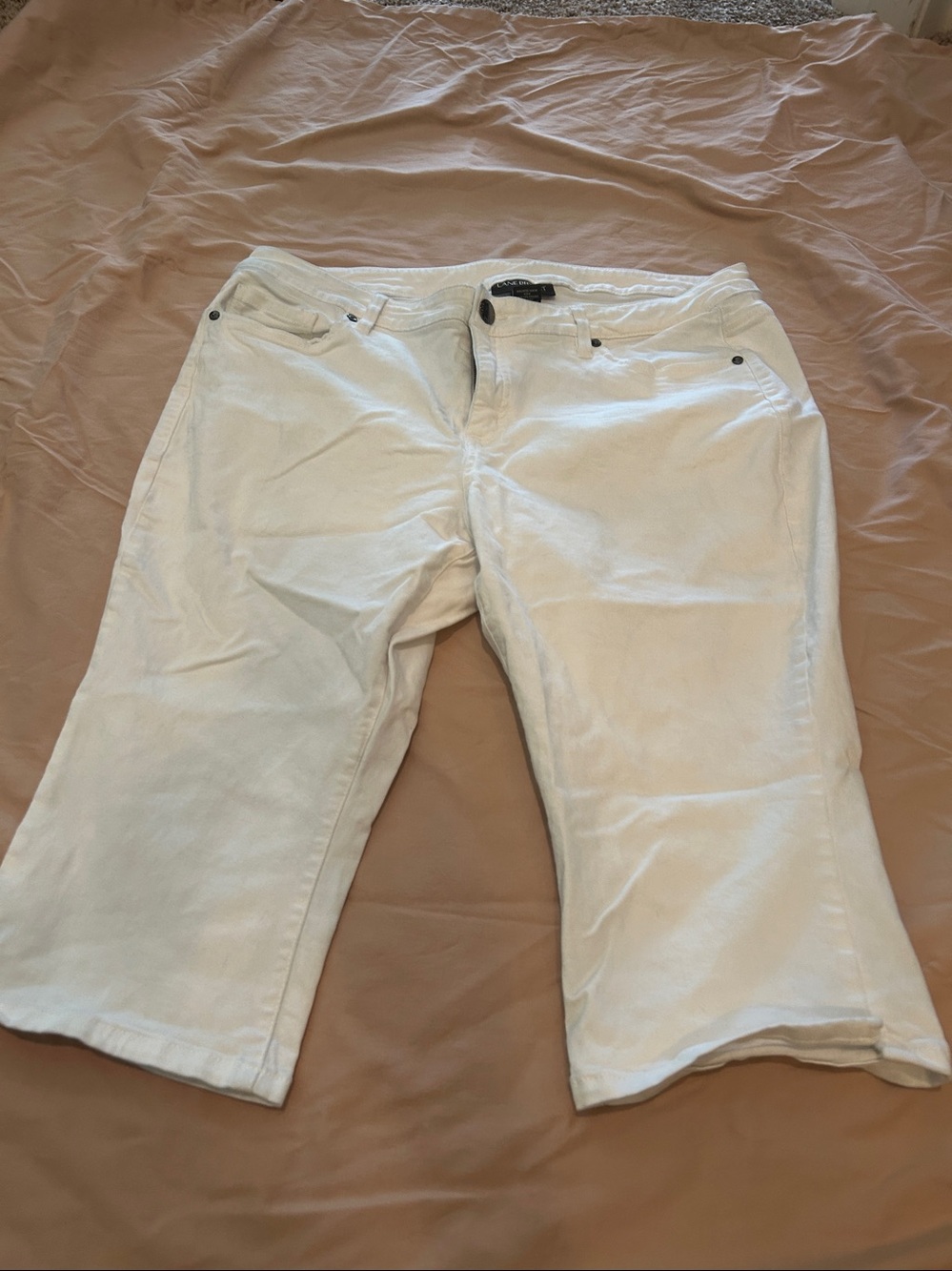 Lane Bryant White Cropped Jeans Ankle-Length 18P